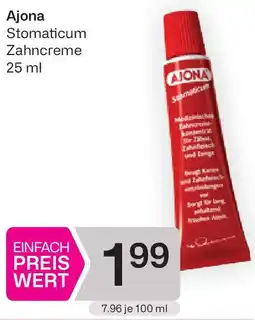 Bipa Ajona Stomaticum Zahncreme Angebot