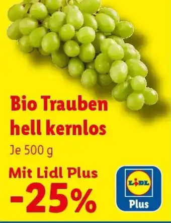 Lidl Bio Trauben hell kernlos Angebot