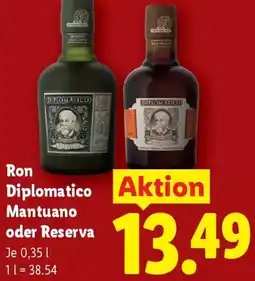 Lidl Ron Diplomatico Mantuano oder Reserva Angebot