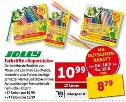 Interspar Jolly Farbstifte »Supersticks« Angebot