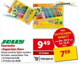 Interspar Jolly Fasermaler »Superstars Duo« Angebot