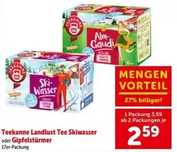 Interspar Teekanne Landlust Tee Skiwasser oder Gipfelstürmer Angebot