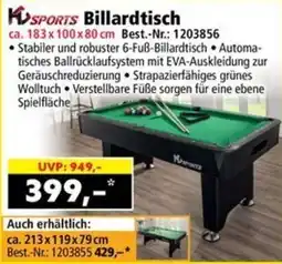 Norma Sports Billardtisch Angebot