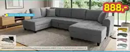 Möbelix WOHNLANDSCHAFT, Cord Grau, inkl. Bettfunktion und Bettkasten Angebot