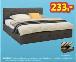 Möbelix POLSTERBETT, Webstoff Dunkelgrau Angebot