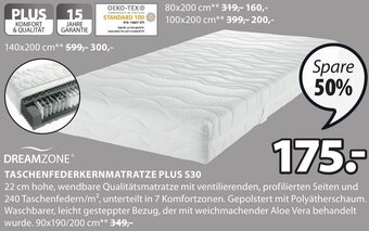 JYSK Taschenfederkernmatratze Plus S30 Angebot