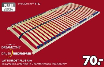 JYSK Lattenrost Plus A40 90x200 cm Angebot