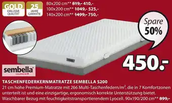 JYSK Taschenfederkernmatratze Sembella S200 Angebot