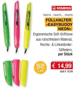 Skribo Stabilo Füllhalter »Easybuddy Neon« Angebot