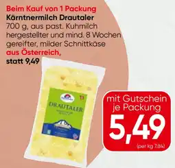 Eurospar Kärntnermilch Drautaler Schnittkäse Angebot