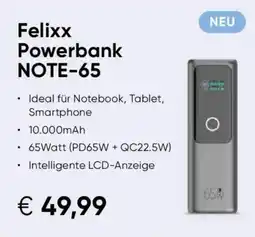Hartlauer Felixx Powerbank NOTE-65 Angebot