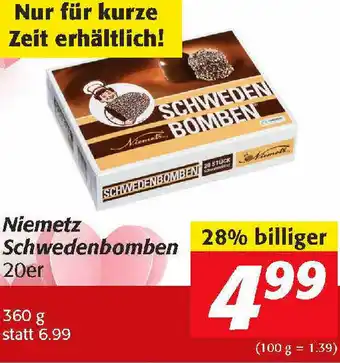 Nah&Frisch Niemetz Schwedenbomben 20er 360g Angebot