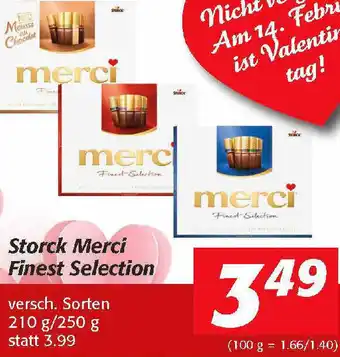 Nah&Frisch Storck Merci Finest Selection 210/250g Angebot
