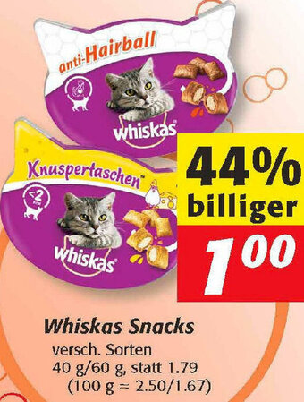 Nah&Frisch Whiskas Snacks Angebot