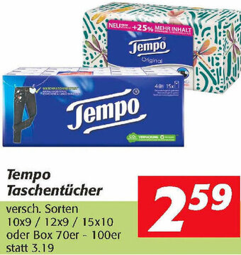 Nah&Frisch Tempo Taschentücher Angebot