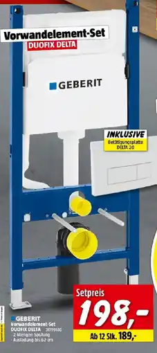 Bauhaus Geberit Vorwandelement-Set DUOFIX DELTA Angebot