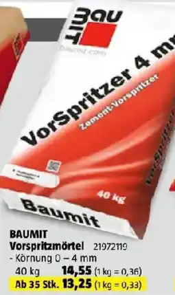 Bauhaus Baumit Vorspritzmörtel Angebot