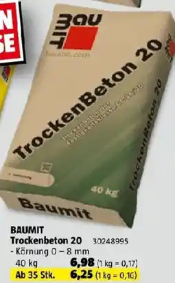 Bauhaus Baumit Trockenbeton 20 Angebot