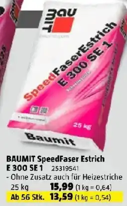 Bauhaus BAUMIT SpeedFaser Estrich E 300 SE 1 Angebot