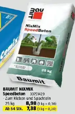 Bauhaus Baumit NixMix Speedbeton Angebot