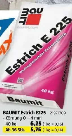 Bauhaus Baumit Estrich E225 Angebot