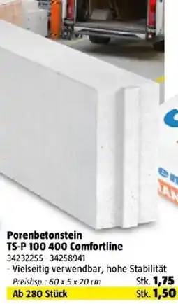 Bauhaus Porenbetonstein TS-P 100 400 Comfortline Angebot