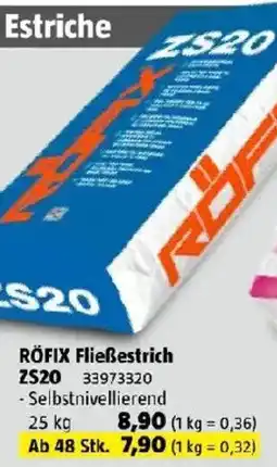 Bauhaus RÖFIX Fließestrich ZS20 Angebot