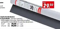 Bauhaus Dachunterdeckbahnen & Spannbahn Angebot