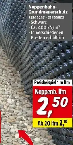 Bauhaus Noppenbahn-Grundmauerschutz Angebot