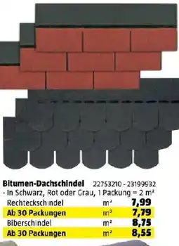 Bauhaus Bitumen-Dachschindel Angebot