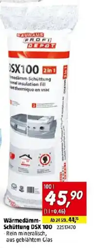 Bauhaus Wärmedämm-Schüttung DSX 100 Angebot