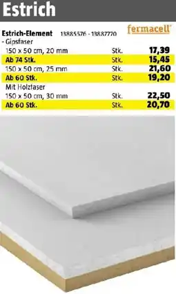 Bauhaus Estrich-Element Angebot
