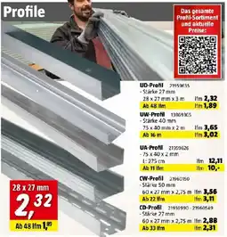 Bauhaus Profile Angebot