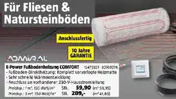 Bauhaus ADMIRAL E-Power Fußbodenheizung COMFORT Angebot