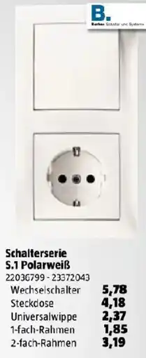 Bauhaus B. Schalterserie S.1 Polarweiß Angebot