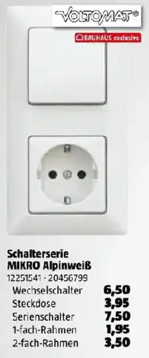 Bauhaus VoltoMat Schalterserie MIKRO Alpinweiß Angebot