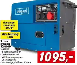 Bauhaus Scheppach Stromerzeuger SG5200D Angebot