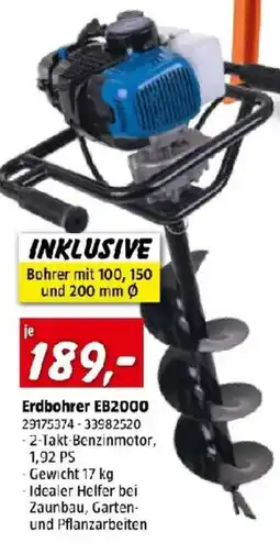 Bauhaus Erdbohrer EB2000 Angebot