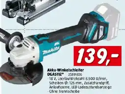 Bauhaus Makita Akku-Winkelschleifer DGA511Z* Angebot
