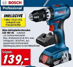 Bauhaus Bosch Akku-Schlagbohrschrauber GSB 18V-45 Angebot
