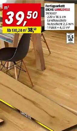 Bauhaus Fertigparkett Eiche Langdiele Angebot