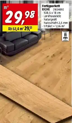 Bauhaus Fertigparkett Eiche Angebot