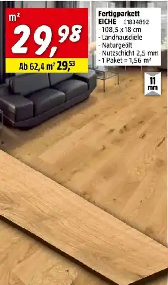 Bauhaus Fertigparkett Eiche Angebot
