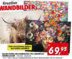 Bauhaus Glasbild FLORAL HIGHLANDER/LIFE TREE COLOURFUL/SERENE GOLDEN Angebot