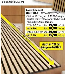 Bauhaus Akustikpaneel LIGHT OAK Angebot