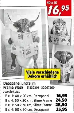 Bauhaus Decopanel und Slim Frame Black Angebot
