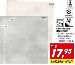 Bauhaus Feinsteinzeug DIMENSION Angebot