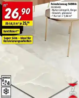 Bauhaus Feinsteinzeug SABBIA Angebot