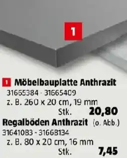 Bauhaus Möbelbauplatte Anthrazit Angebot