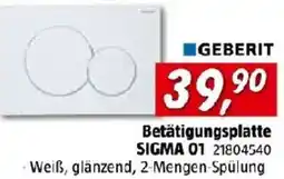 Bauhaus GEBERIT Betätigungsplatte SIGMA 01 Angebot
